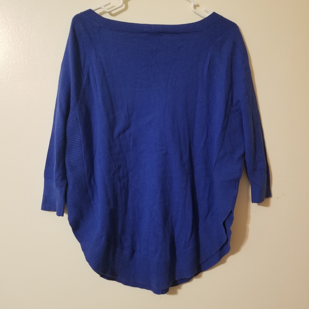 Sapphire blue Doleman sleeve sweater - Picture 3 of 3